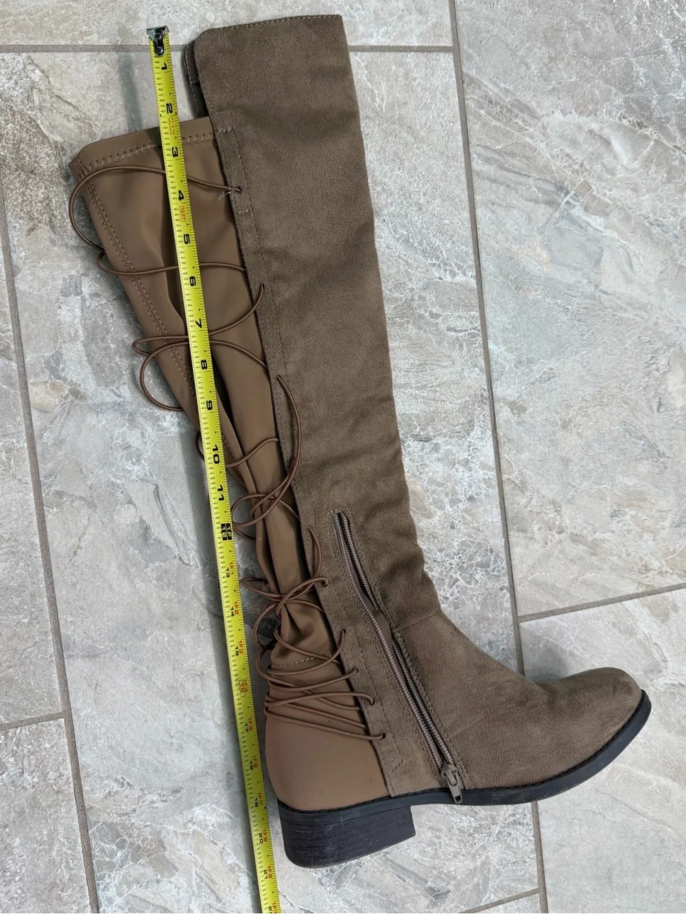 Tan Suede Over-the-Knee Women’s Boots